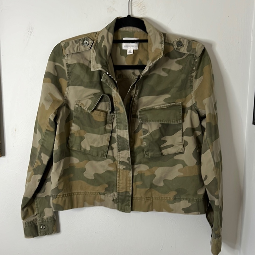 Melrose and Market Cropped Camo Jacket XS